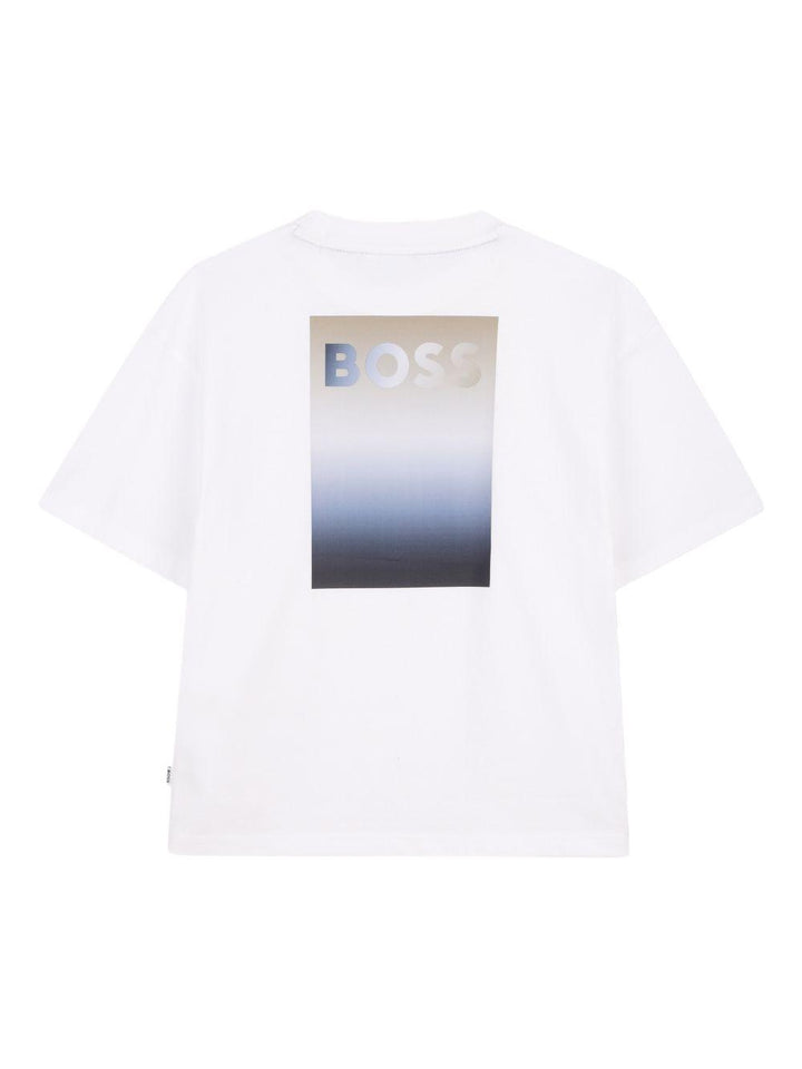 T-shirt bianca per bambino J52987 10P Boss Kids 