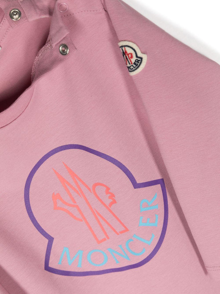 Pink t-shirt for baby girls with logo