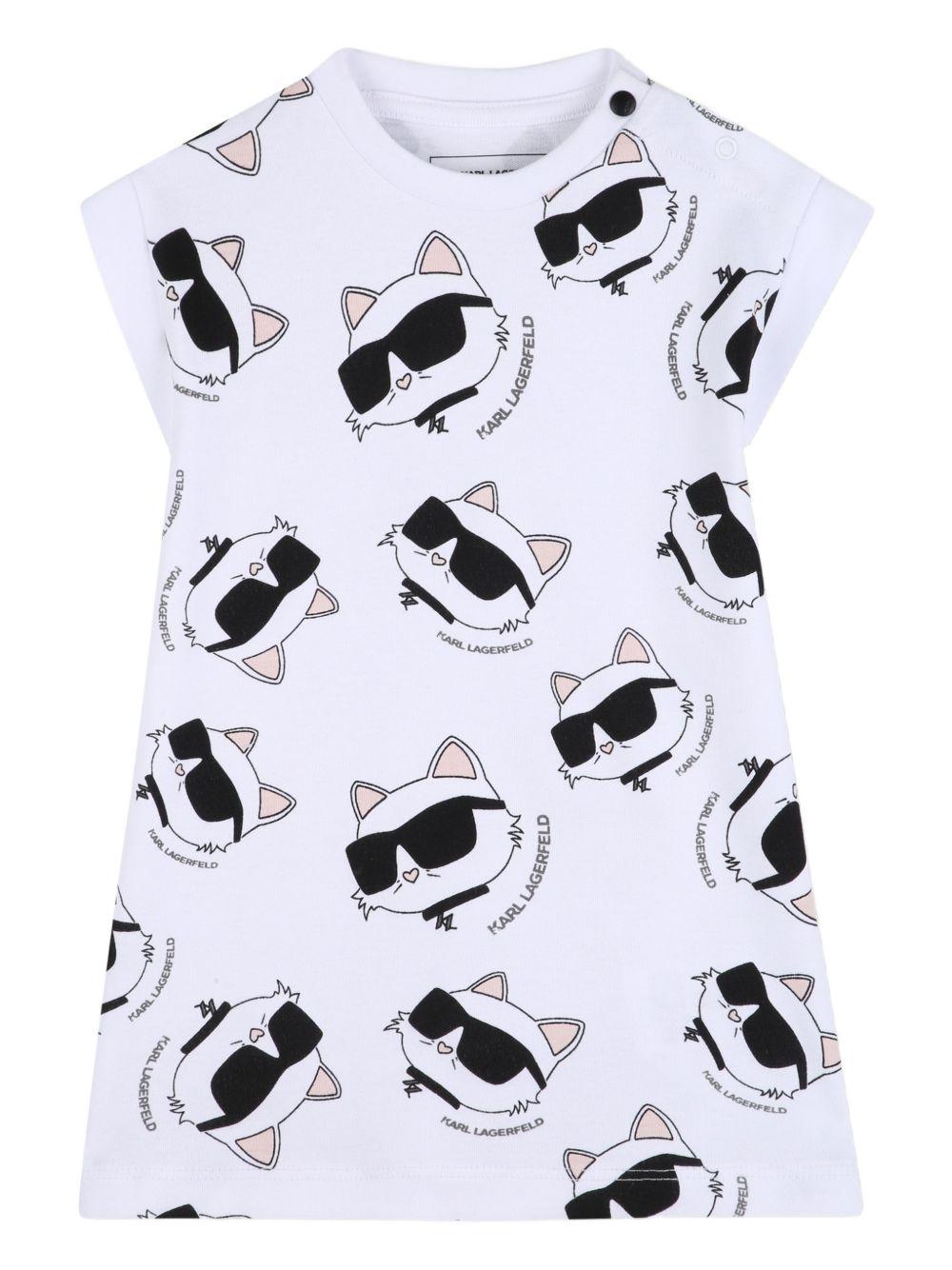 Abito bianco per neonata Z31260 10P Karl Lagerfeld Kids 