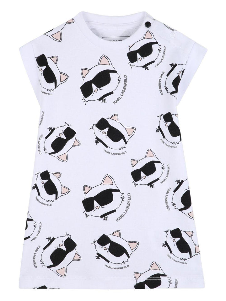 Abito bianco per neonata Z31260 10P Karl Lagerfeld Kids 