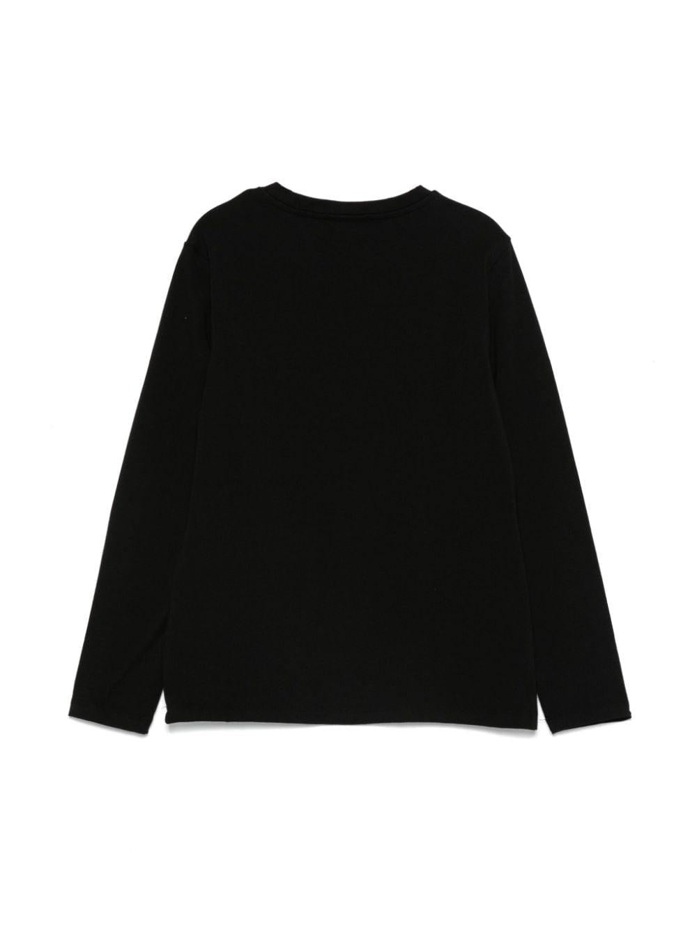 Black t-shirt for girls with logo