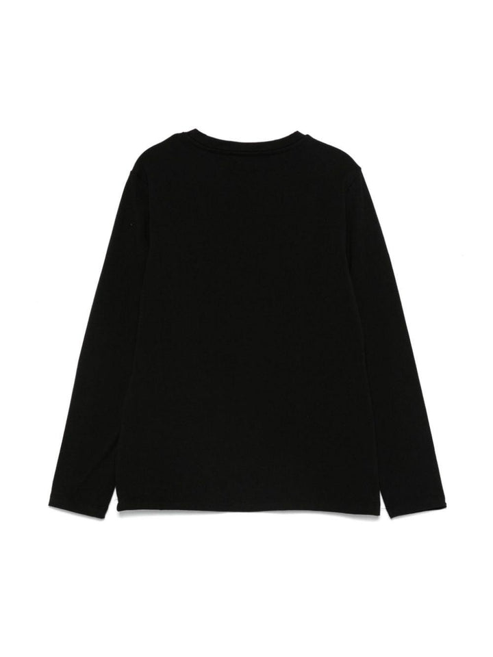 Black t-shirt for girls with logo