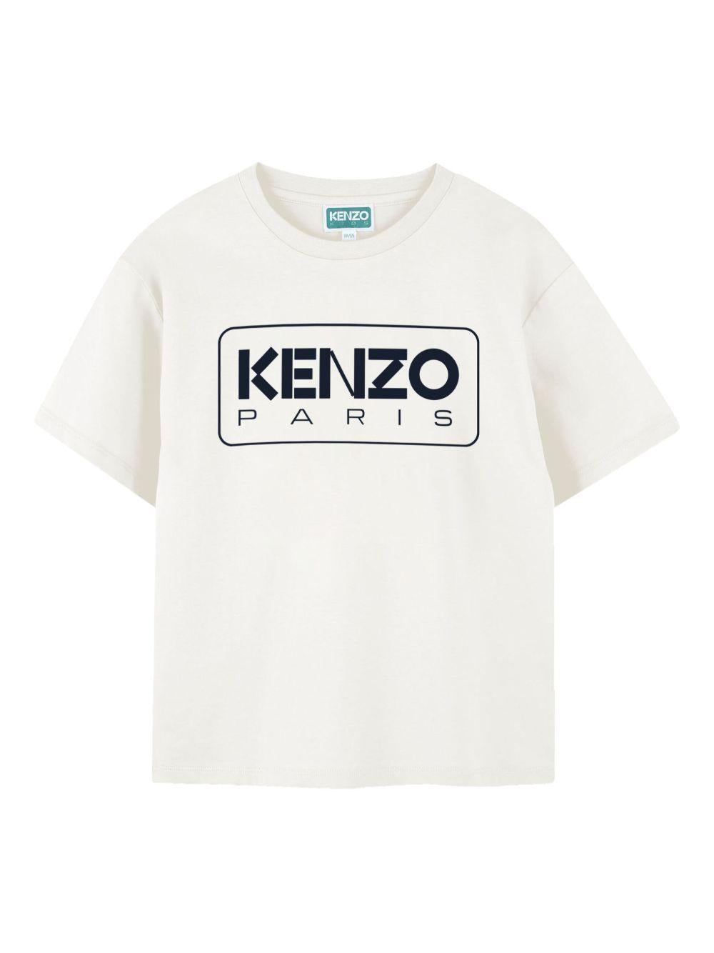 T-shirt bianco per bambino K61494 117 Kenzo Kids 