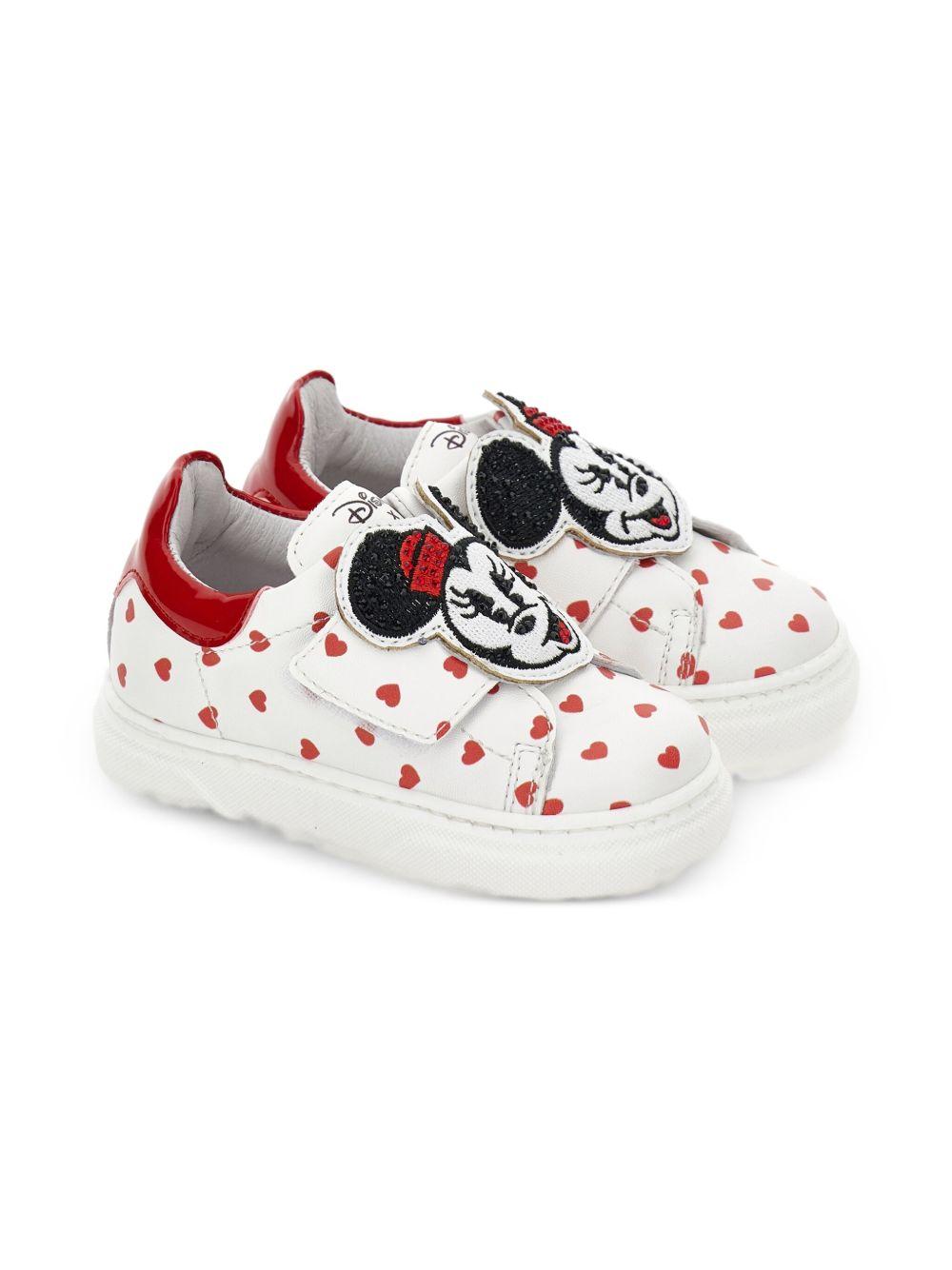 Sneakers bianche/rosse per bambina 83F0106719 0143 Monnalisa Kids 