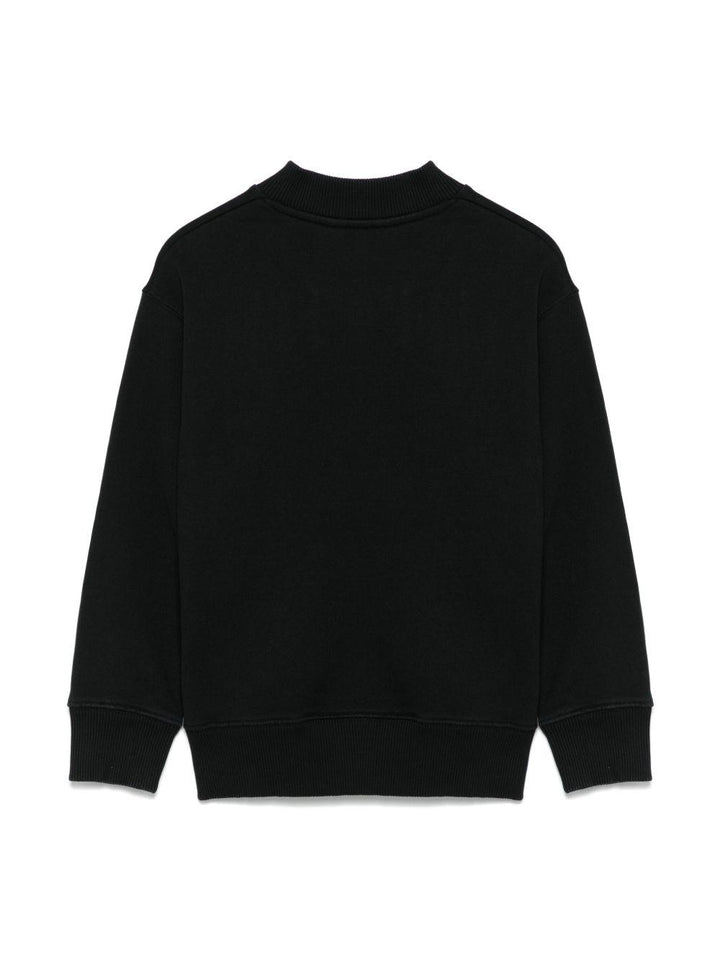 Felpa nera per bambino PBBA012C99FLE003 1003 Palm Angels Kids 