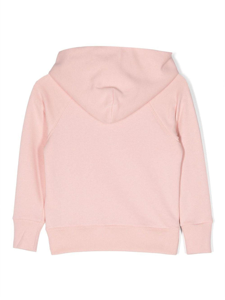 Pink sweatshirt for girls with logo