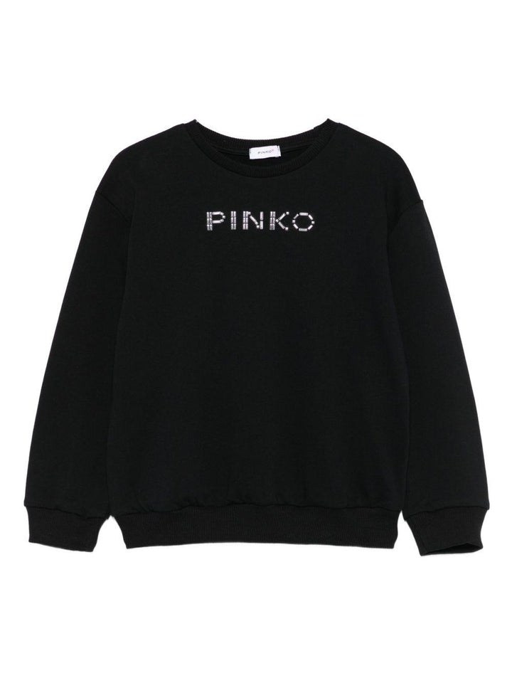 Felpa nera per bambina KFFE011CFE014 D866 Pinko Kids 