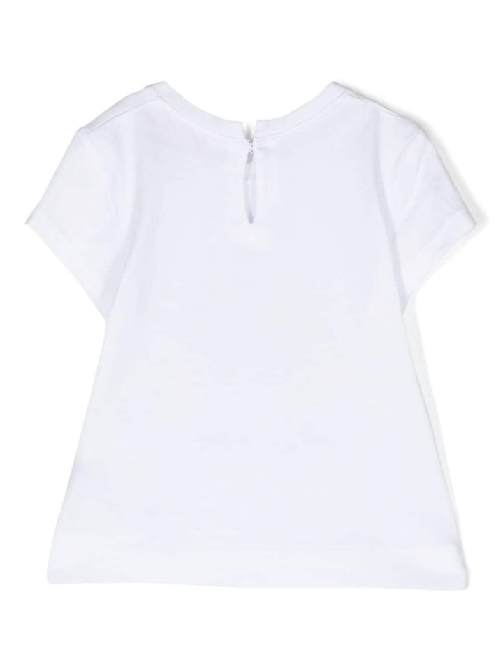 T-shirt bianca per neonata con stampa