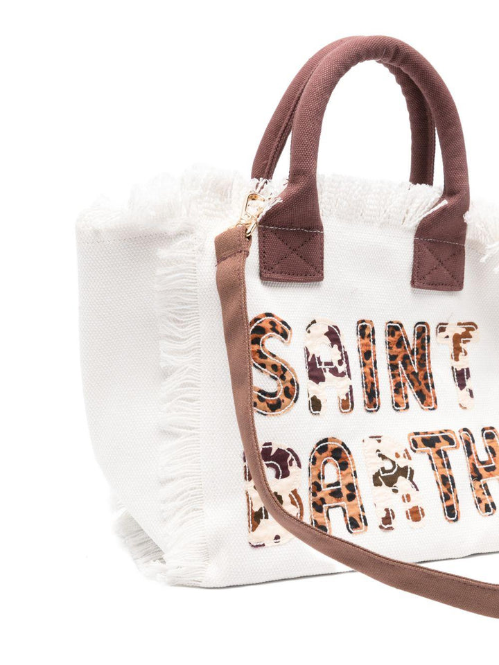 Borsa bianca/marrone per bambina COL0001 00326L MC2 Saint Barth Kids 