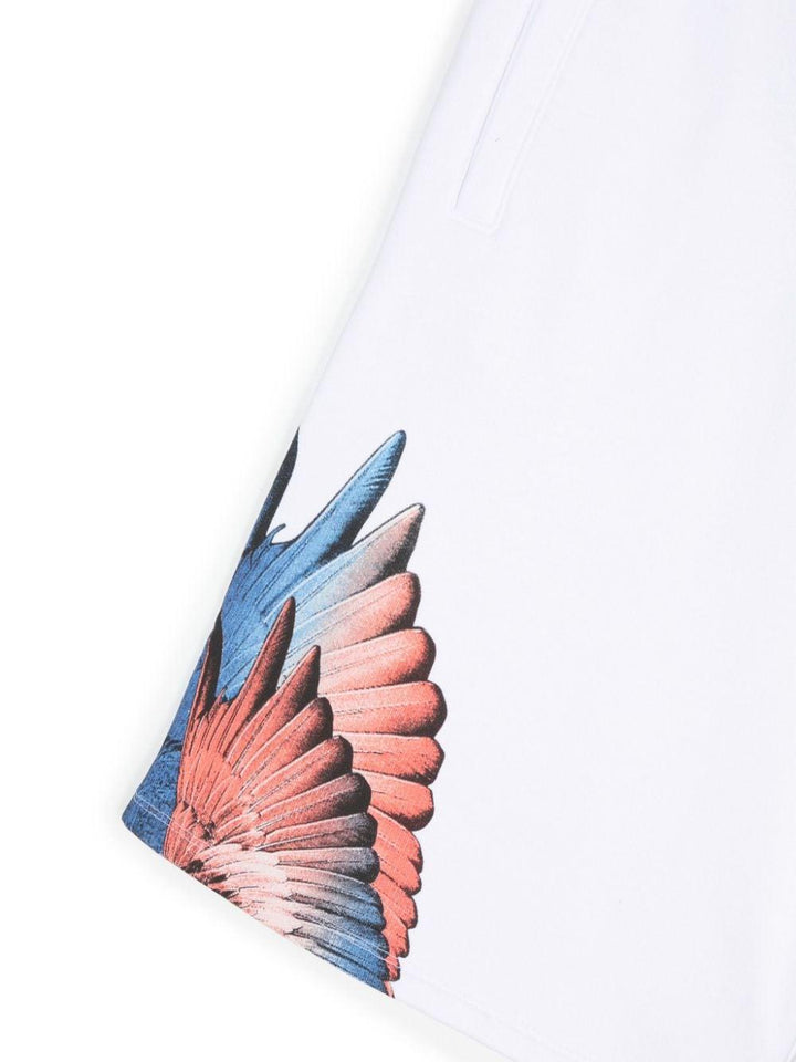 White Bermuda shorts for boys with print