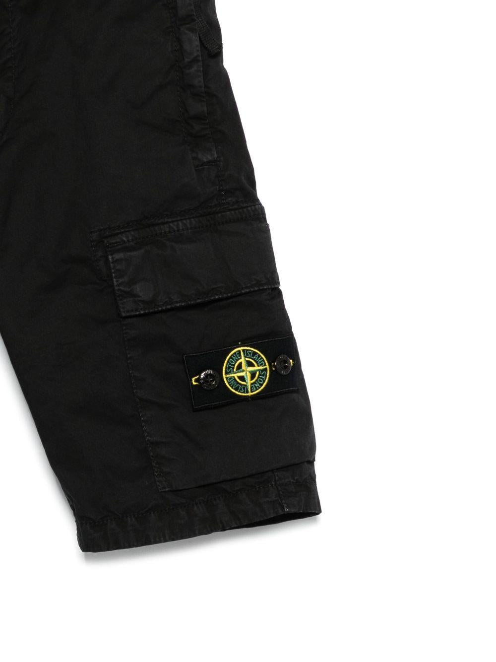 Bermuda nera per bambino 6L100002S0009 V0129 Stone Island Kids 