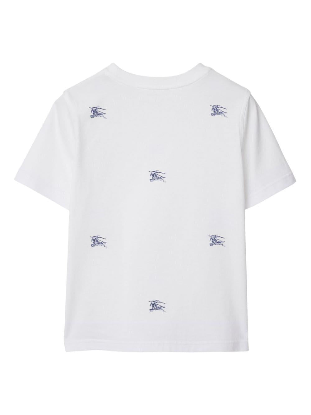 T-shirt unisex in cotone bianca 8092538 A1464 Burberry Kids 