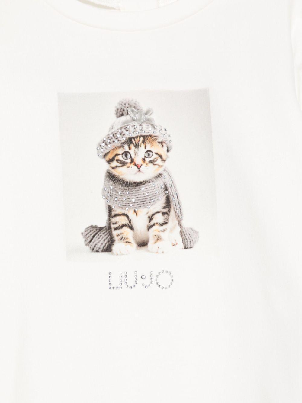 T-shirt bianco per neonata HF5026J0088 03Q21 Liu Jo 