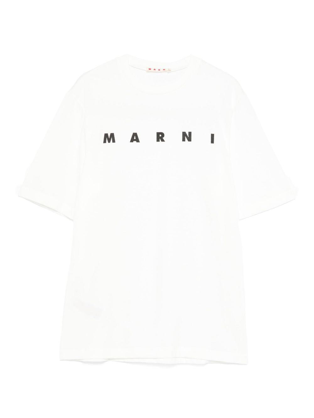 T-shirt bianca per bambino M01601M00RF 0M114 Marni Kids 