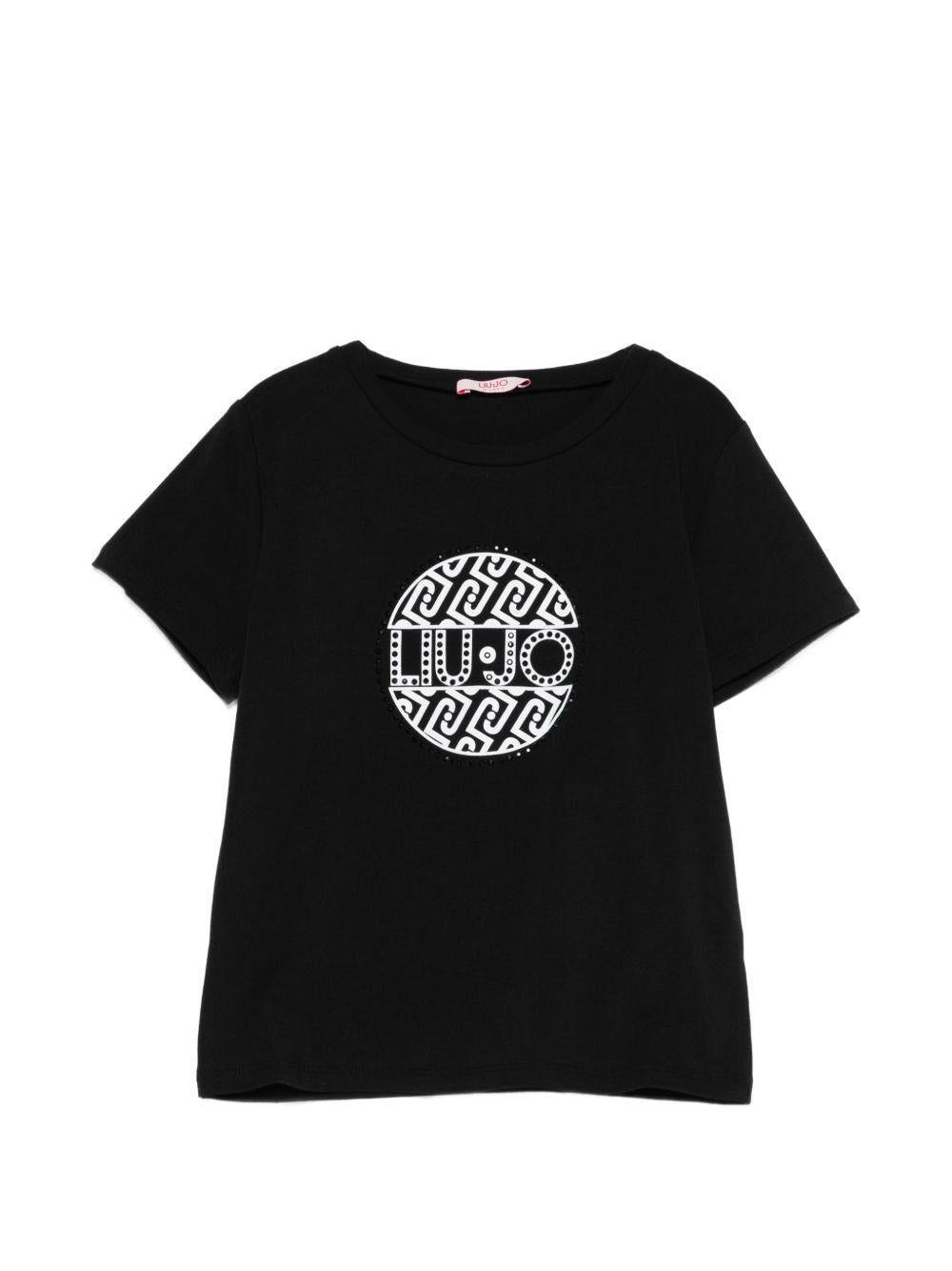 T-shirt nera per bambina GA6156JS003 22222 Liu Jo 
