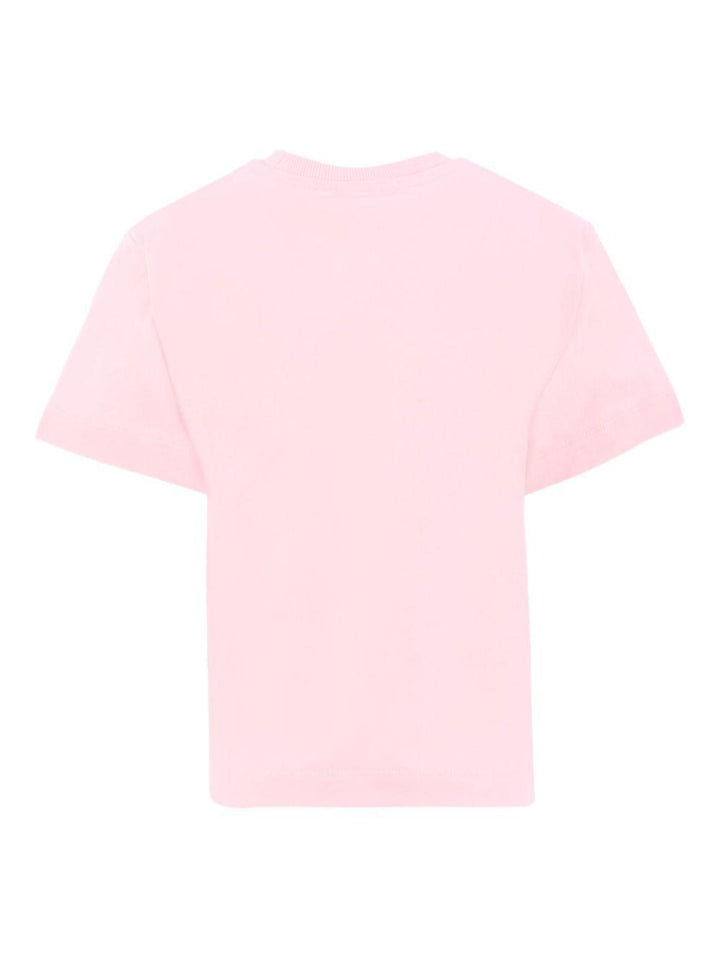 T-shirt rosa per bambino HMM05GLAA10 50209 Moschino Kids 
