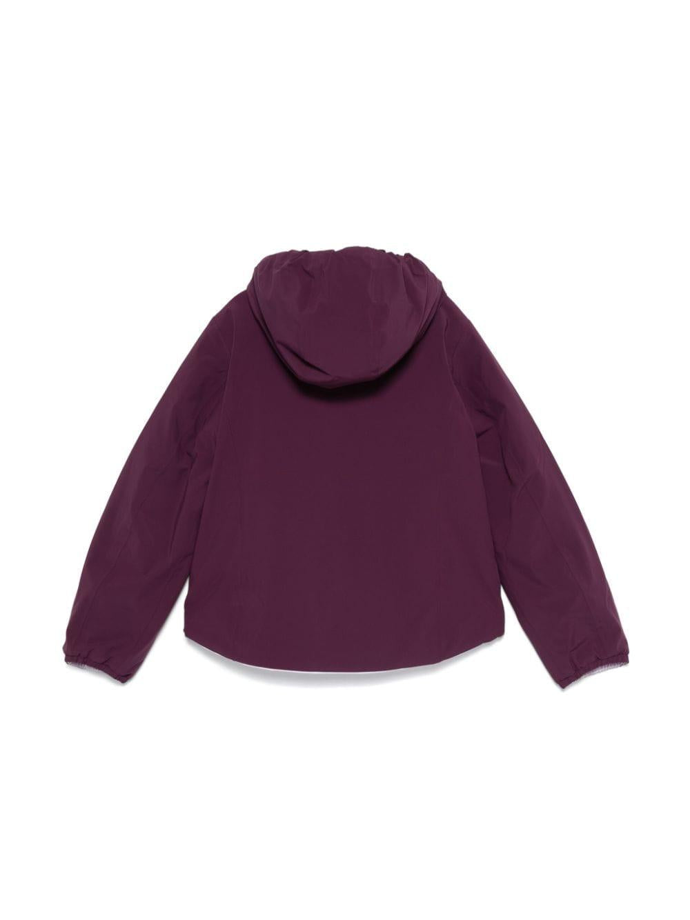 Dark purple/purple lilac jacket for girls with logo