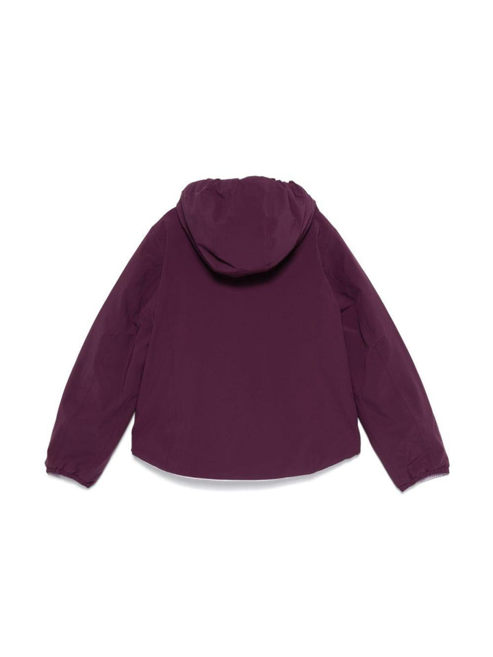 Dark purple/purple lilac jacket for girls with logo