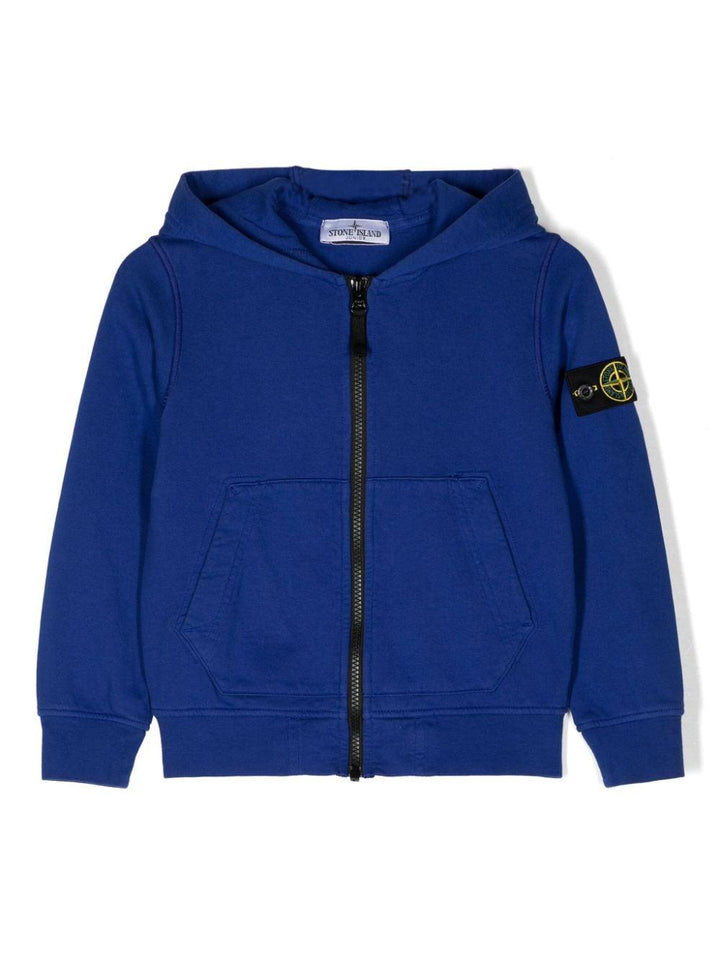 Electric blue sweatshirt for boys with logo