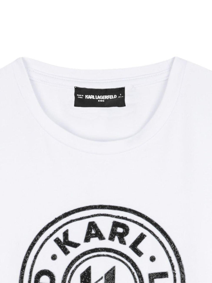 T-shirt bianco per bambino Z30940 10P Karl Lagerfeld Kids 