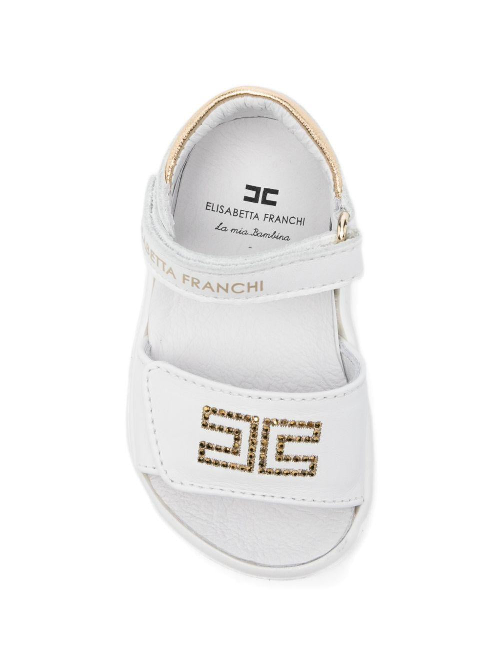 Sandali bianche per neonata F1A2E05410092 B093 Elisabetta Franchi Kids 