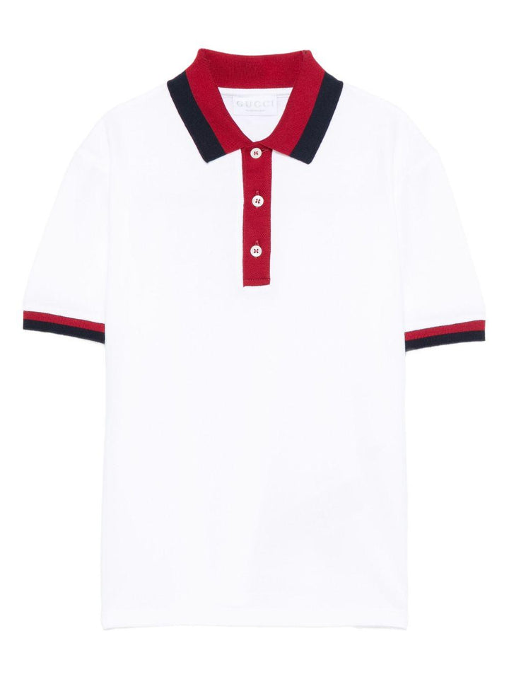 Polo bianca per bambino 825164XJHAN 9250 Gucci Kids 