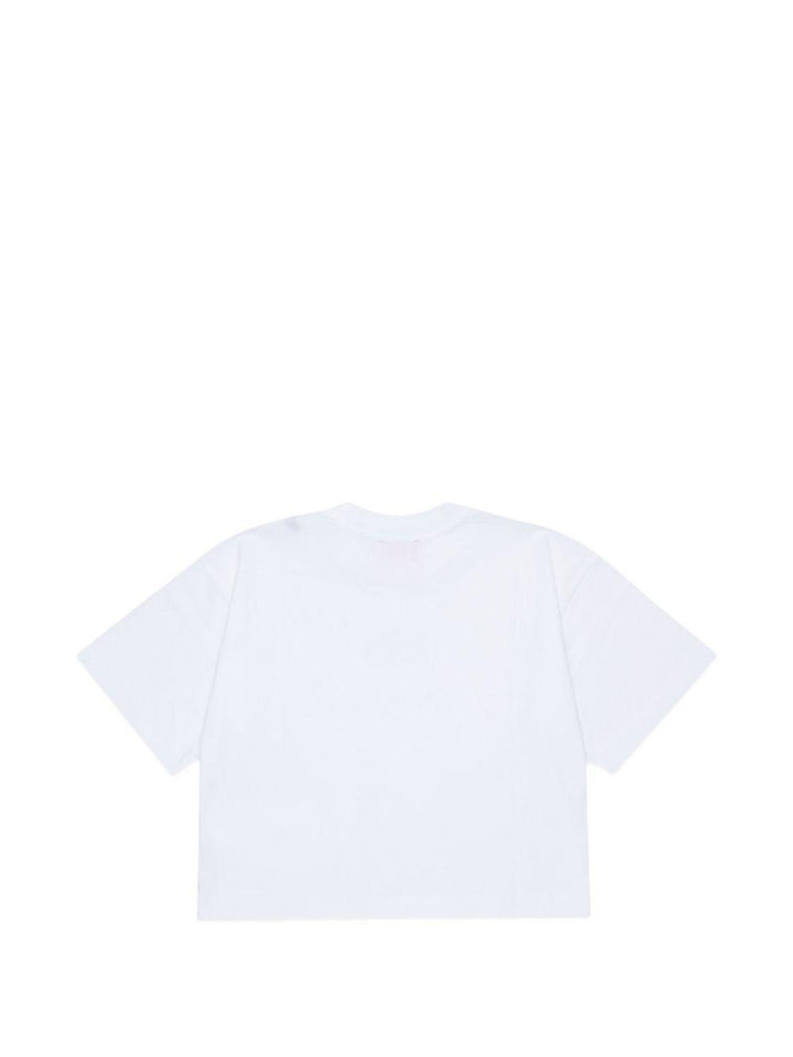 T-shirt bianco per bambina J0291800YI9 K100 Diesel Kids 