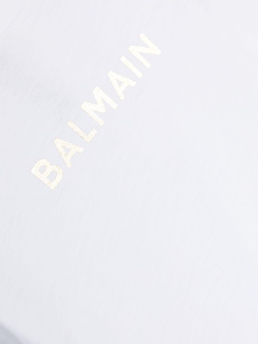 White t-shirt for baby girls with logo