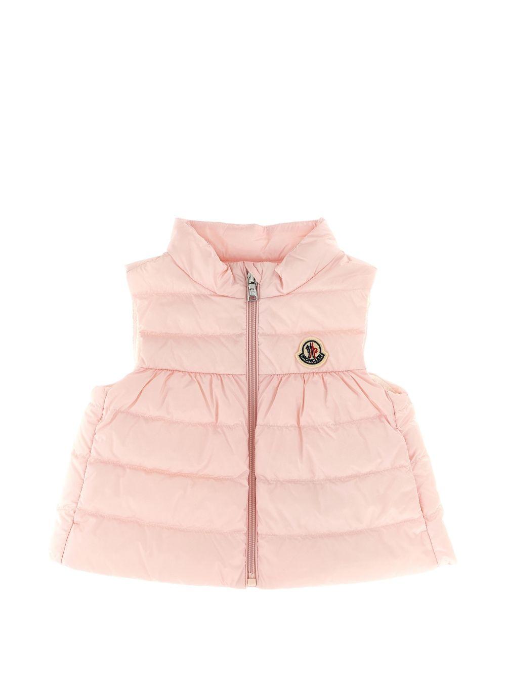 Gilet rosa per neonata 9511A00019597YF 503 Moncler Kids 