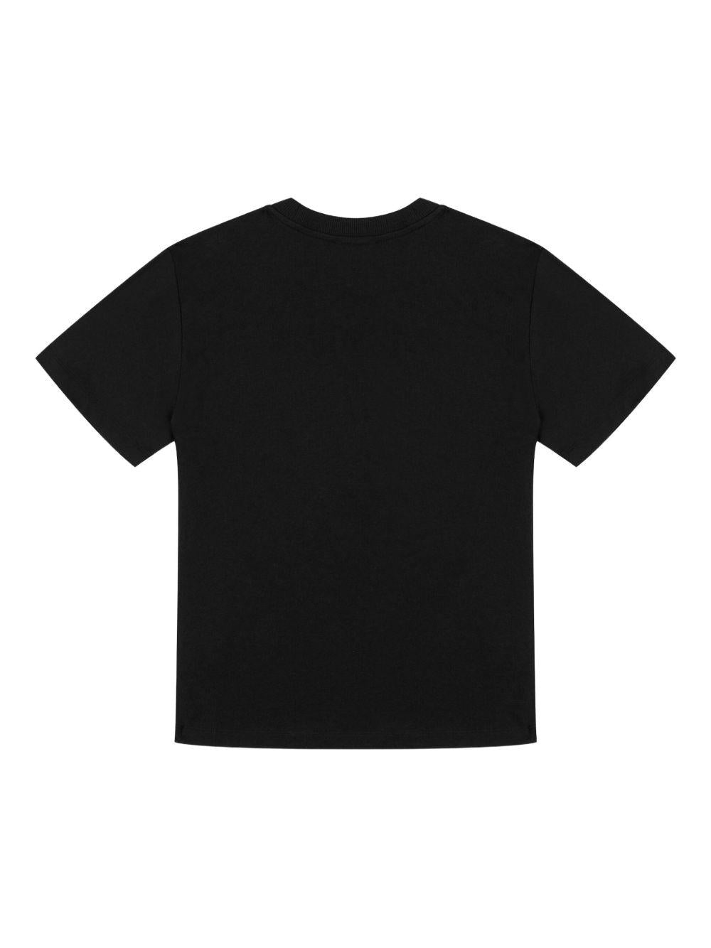 T-shirt nero per bambino HNM05GLAA20 60100 Moschino Kids 