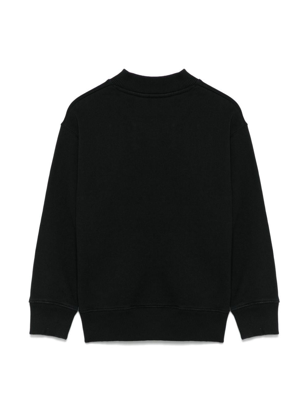 Felpa nera per bambino PBBA012C99FLE003 1003 Palm Angels Kids 
