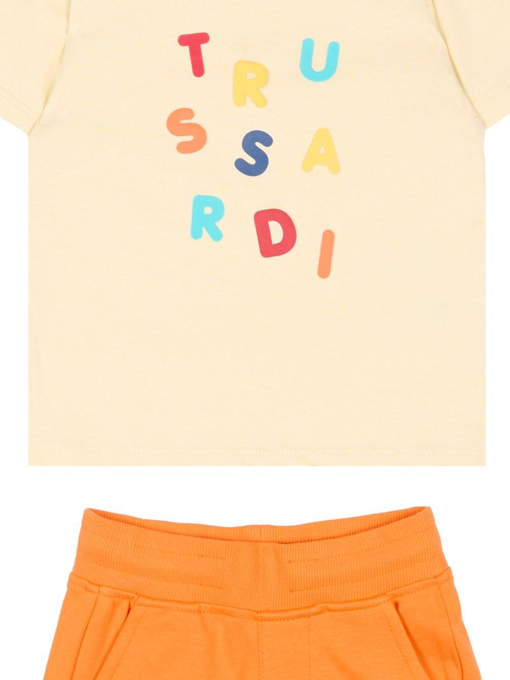 Completo beige/arancione per neonato TIP26070CJ BEINEW Trussardi Kids 