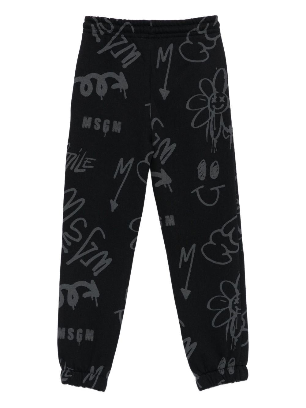 Pantalone nero per bambino F5MSJBFP245 110 Msgm Kids 