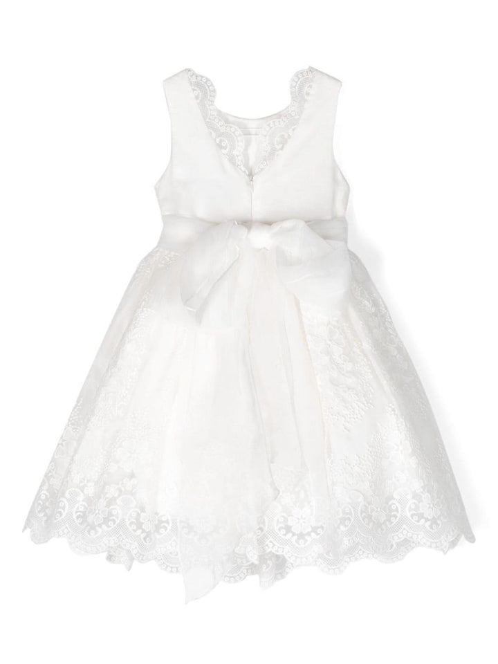 Abito bianco per bambina in tulle 5038 001 Abel & Lula 