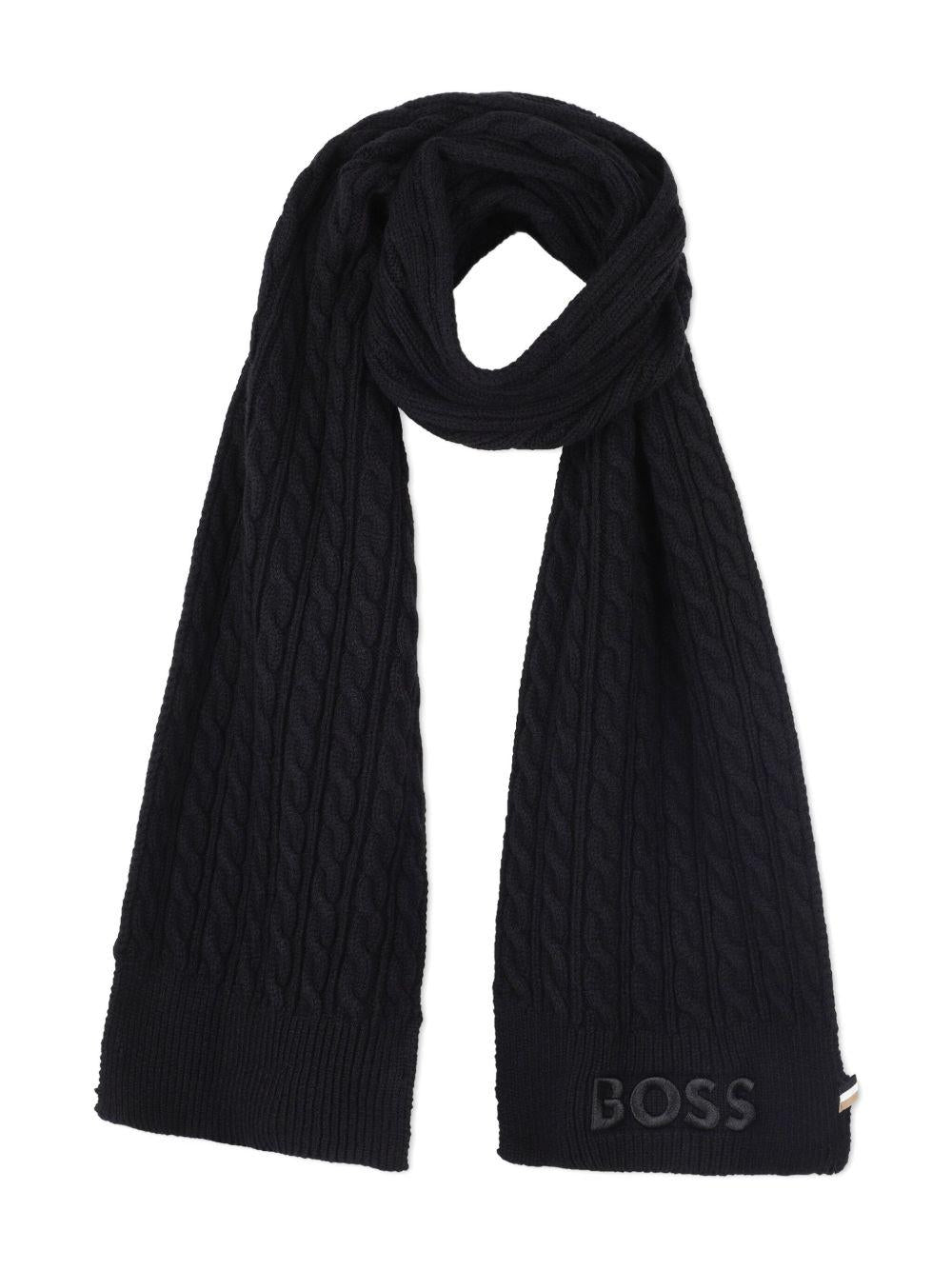 Sciarpa nera per bambino J52634 09B Boss Kids 