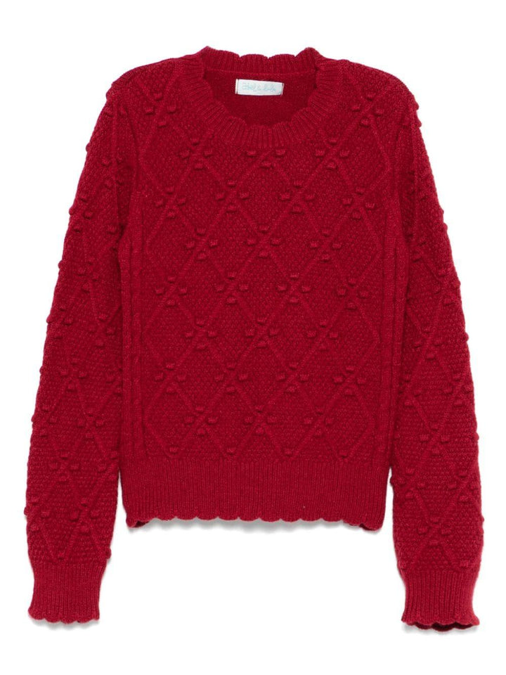Brick red sweater for girls