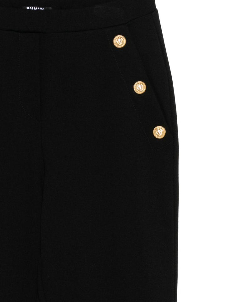 Pantalone nero per bambina BX6C11J0371 930OR Balmain Kids 