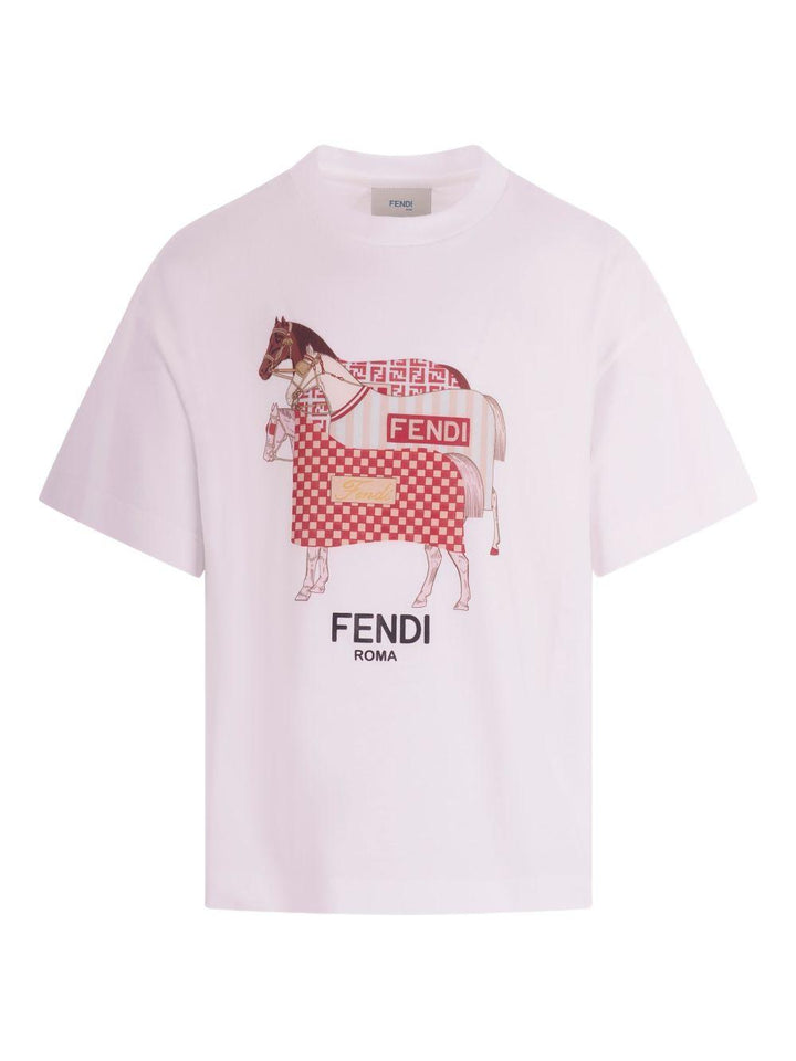 T-shirt rosa per bambina JMI4987AJ F0TU9 Fendi Kids 