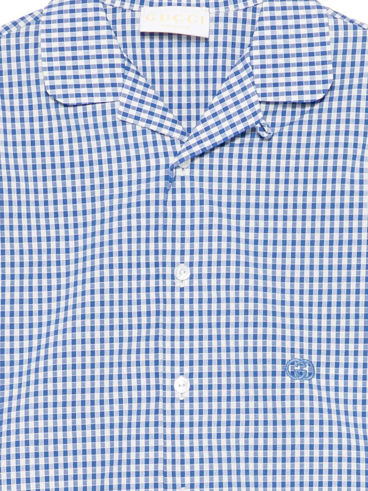 Camicia blu per neonato 851882XWA8D 4421 Gucci Kids 