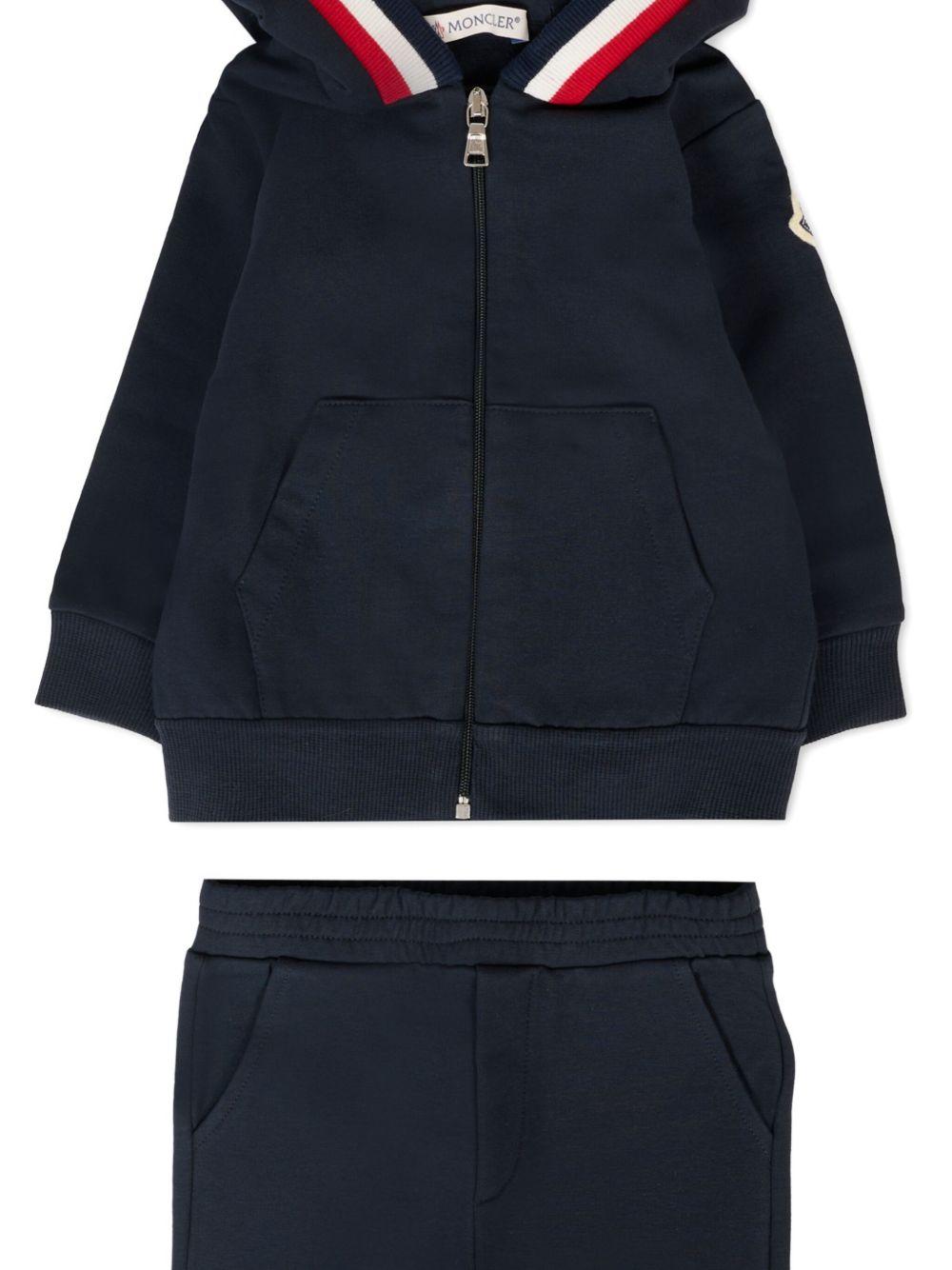 Completo sportivo blu navy per neonato 9518M0000789AM3 778 Moncler Kids 