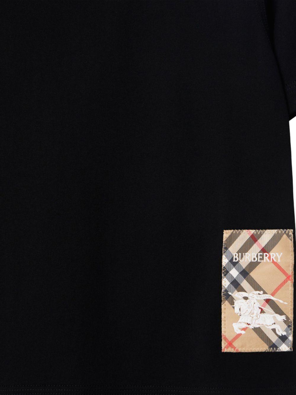 T-shirt nera per bambino 8096554 A1189 Burberry Kids 