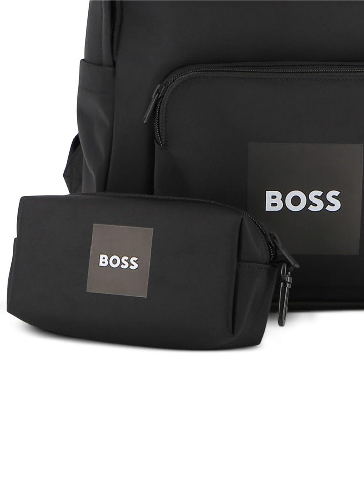 Zaino nero per bambino J53176 09B Boss Kids 