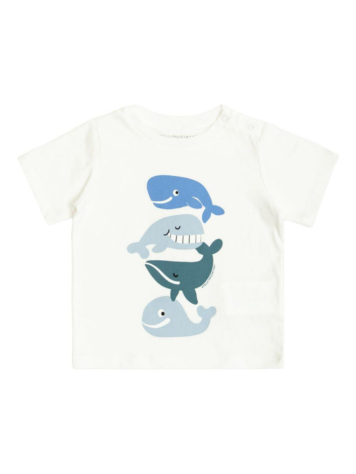 T-shirt bianca per neonato TY8570Z0434 100 Stella McCartney Kids 