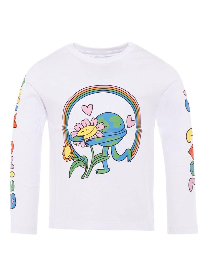 T-shirt bianco per bambino TX8A00Z0434 100 Stella McCartney Kids 