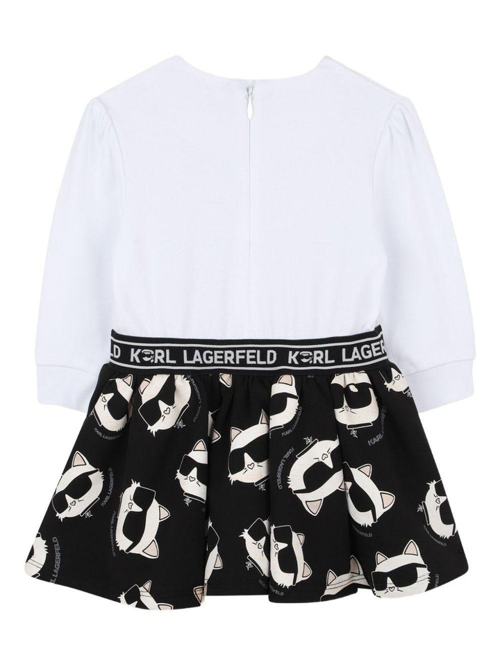 Abito nero/bianco per neonata Z30659 N50 Karl Lagerfeld Kids 