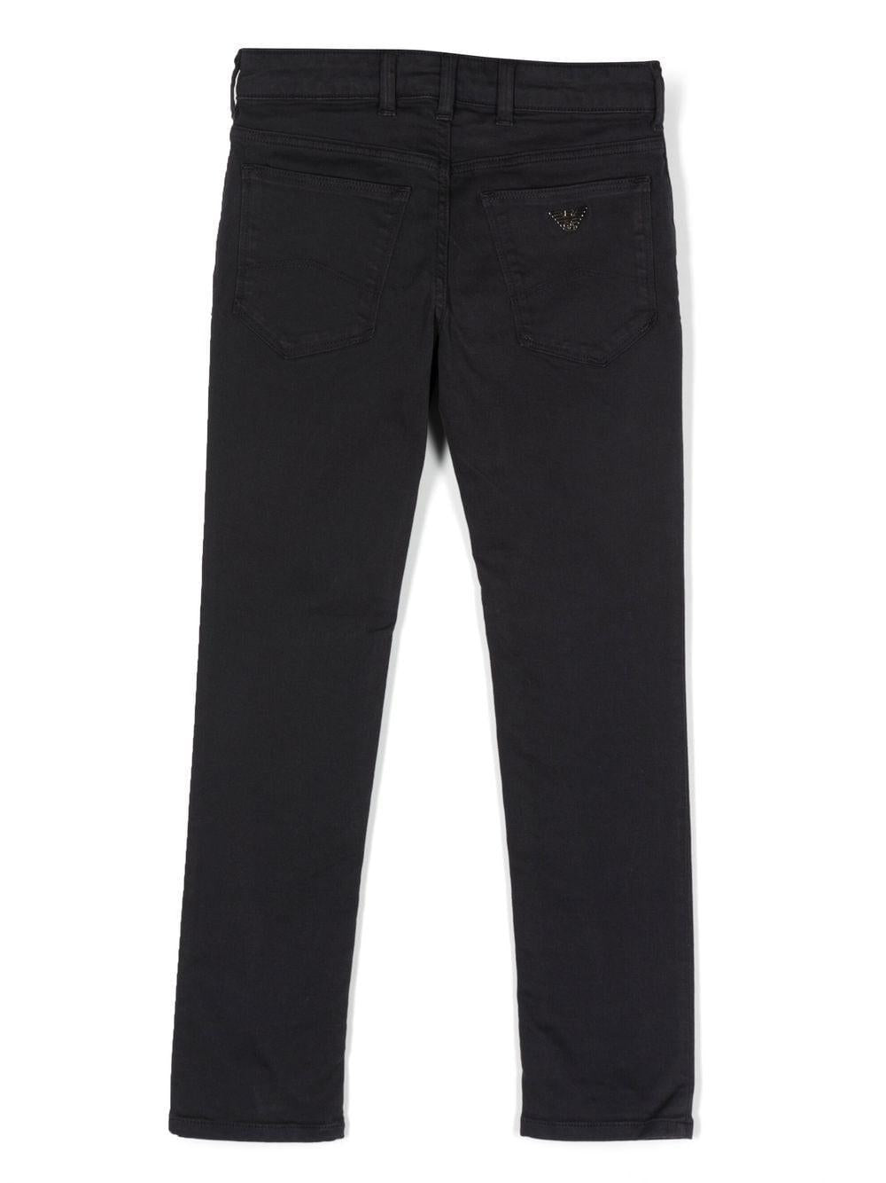 Pantalone per bambina in cotone blu 8N4J064N7AZ 0920 Emporio Armani Kids 