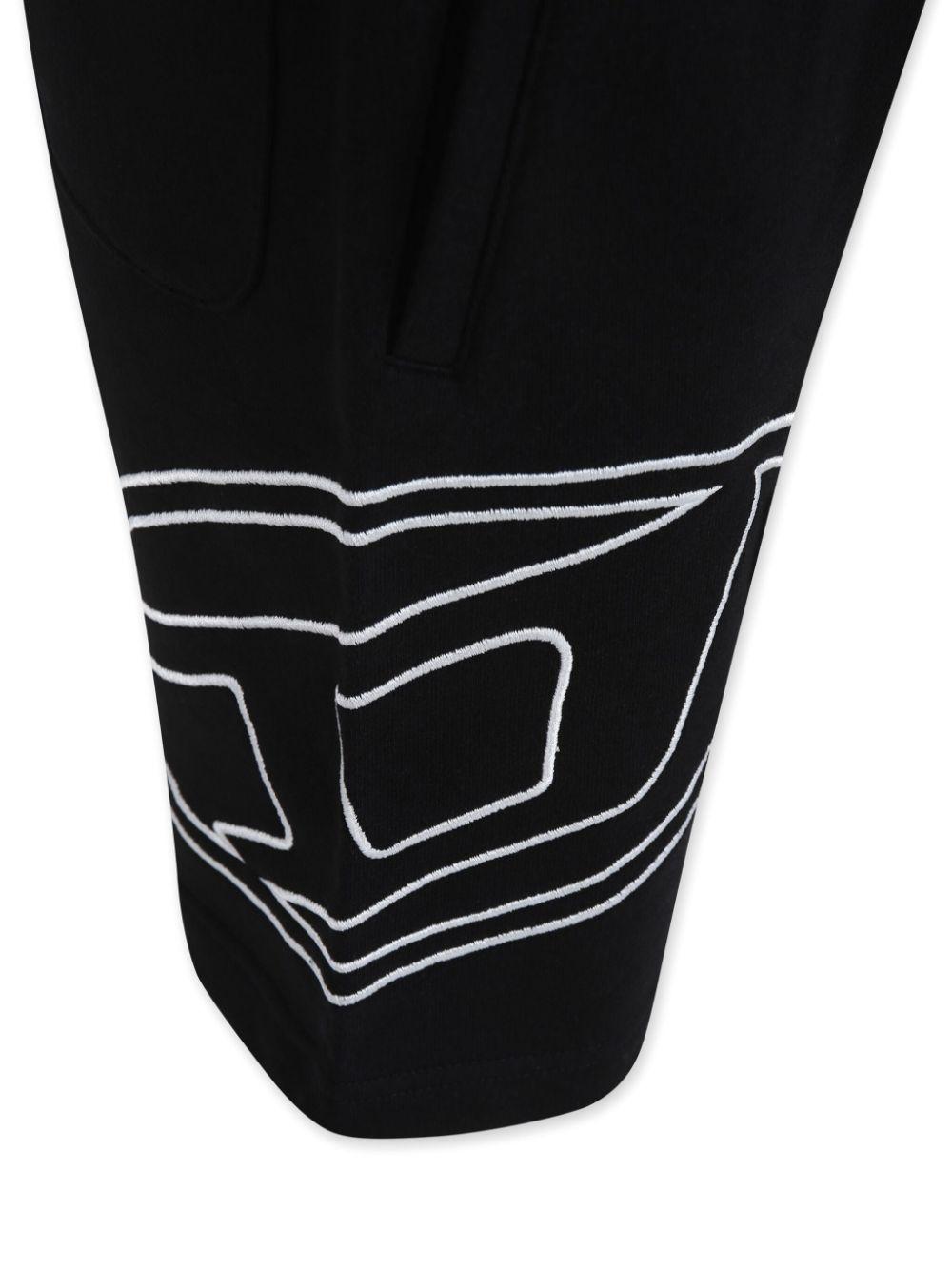 Black Bermuda shorts for boys with logo