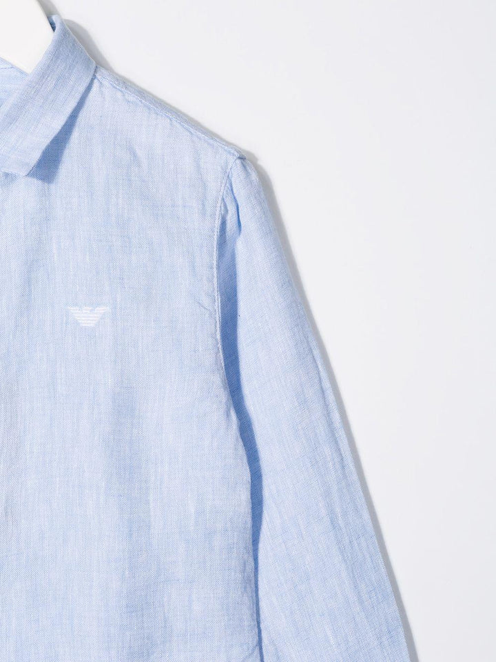 Camicia celeste per bambino 8N4CJ93NEEZ 0744 Emporio Armani Kids 