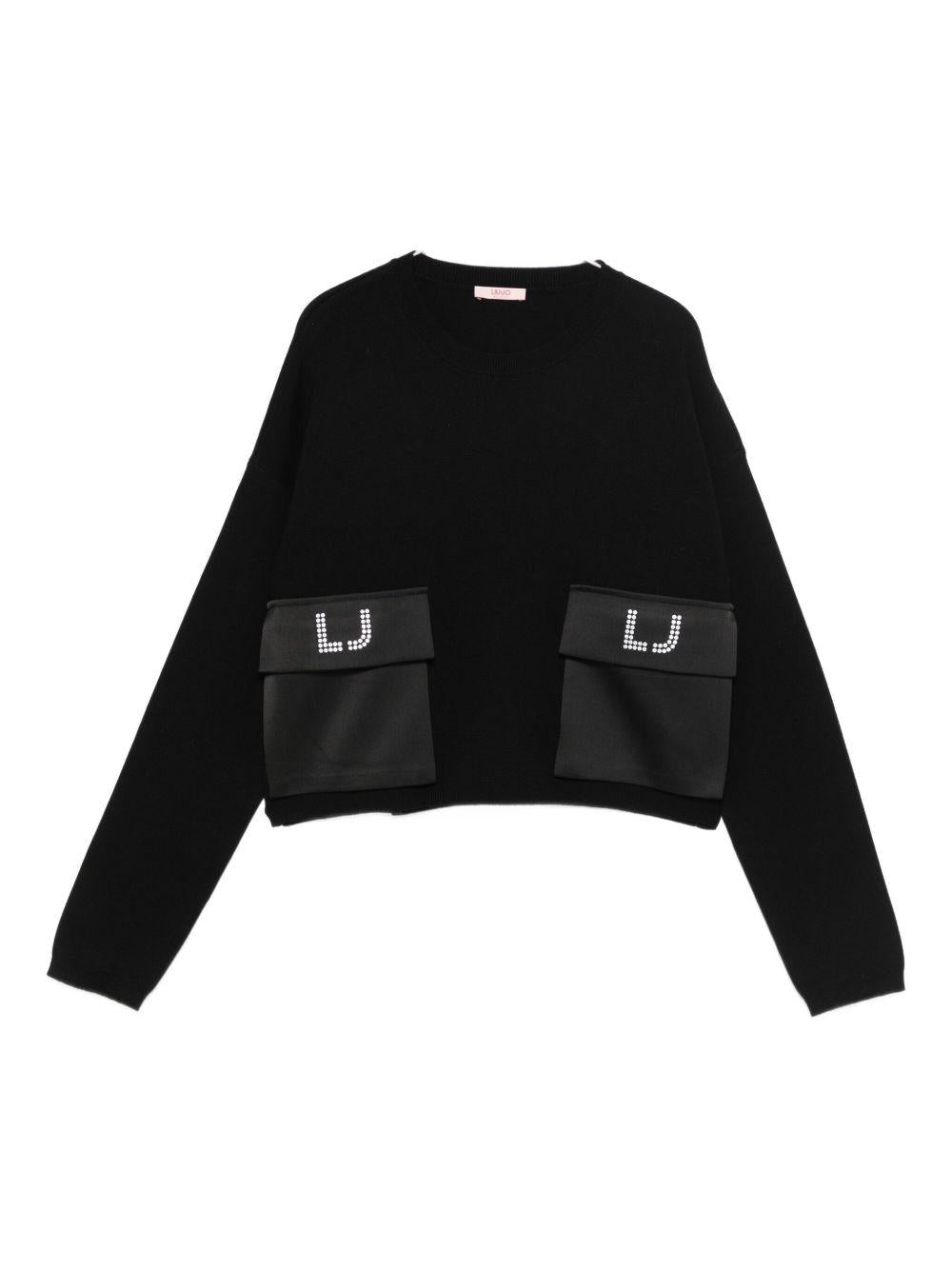 Maglione nero per bambina GF5026MA12P 22222 Liu Jo 