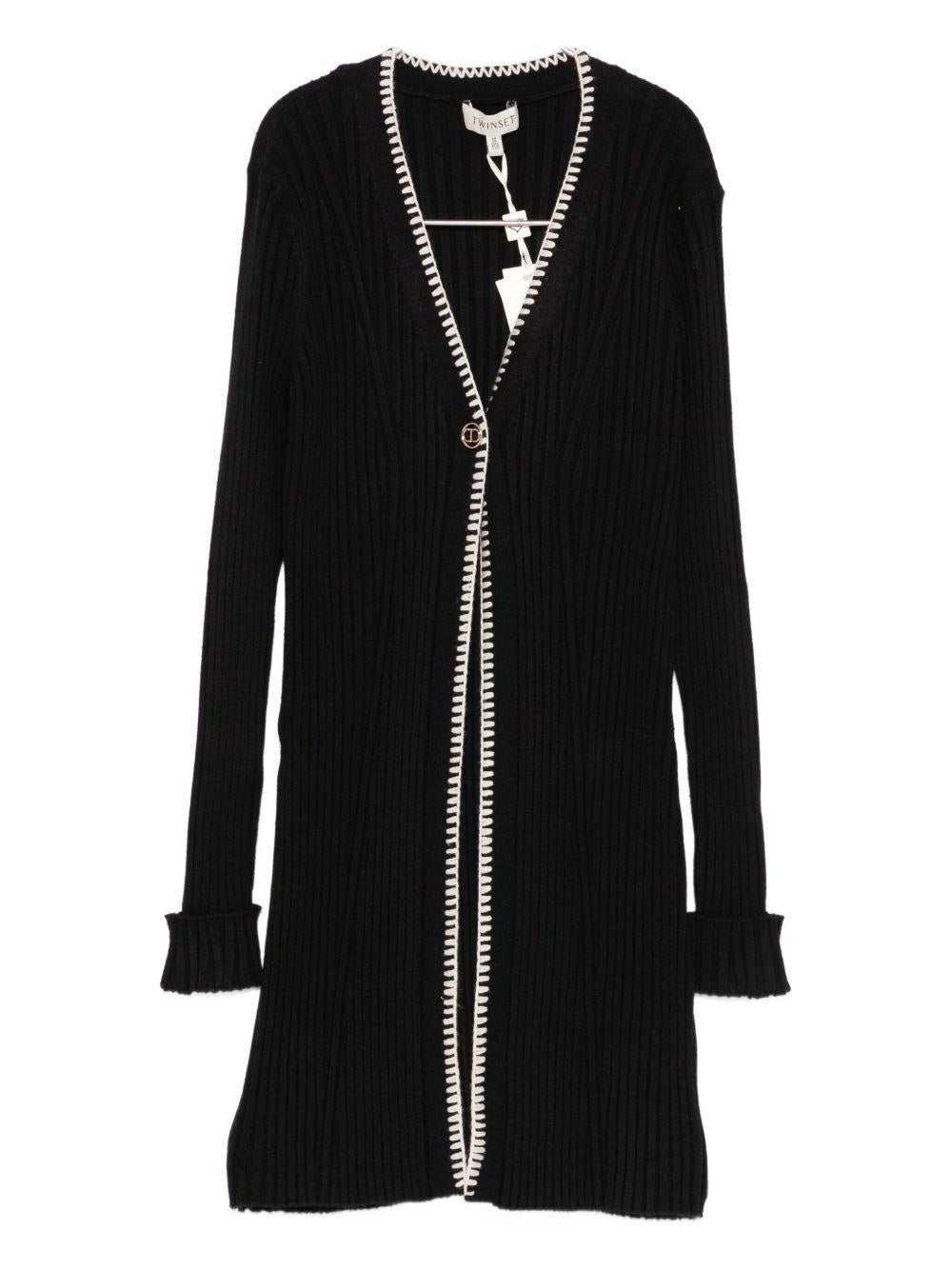 Cardigan nero per bambina 252GJ3090 00006 Twin Set 